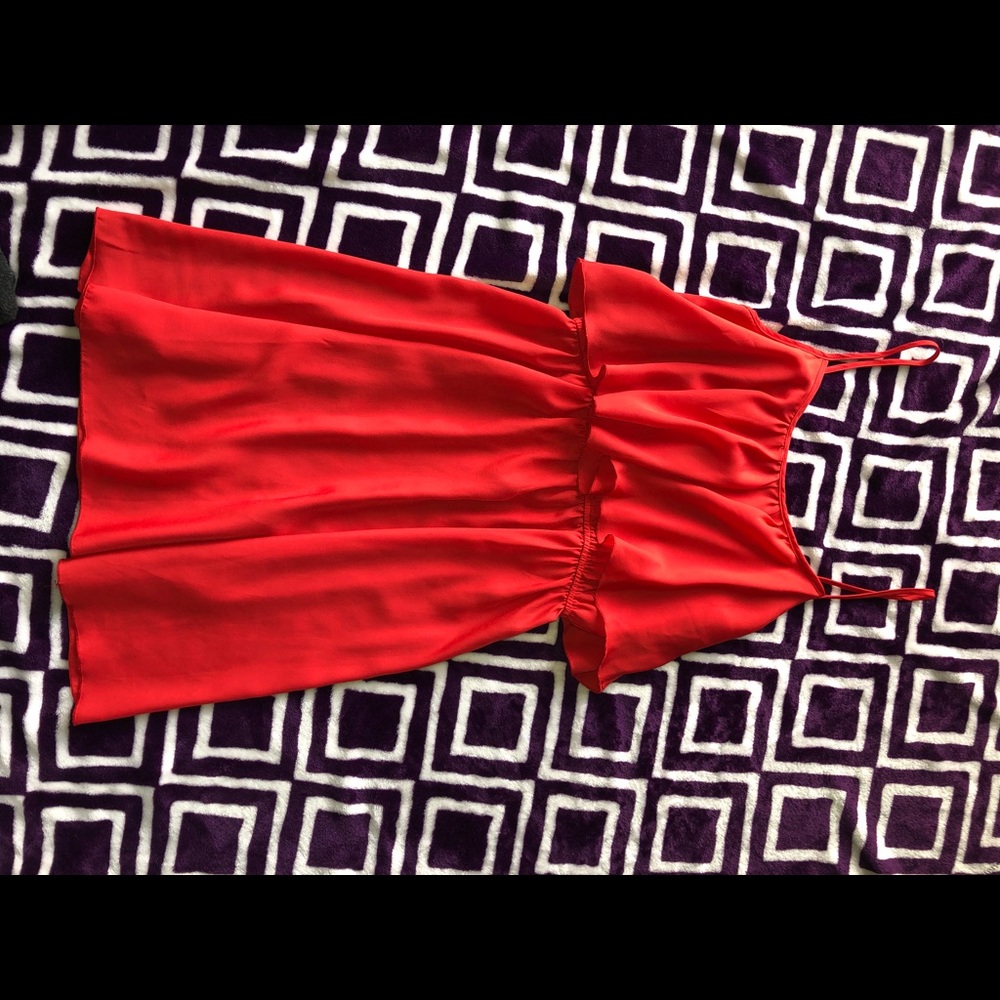 flowy red dress